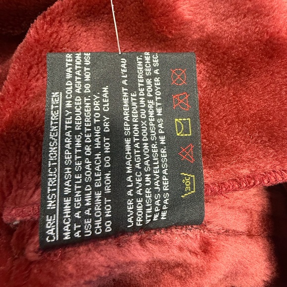 Novelti Petite for Lindor Women's Red Hooded Coat Faux Suede Size Medium - Picture 8 of 9